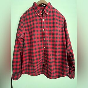J crew oxford buffalo plaid size L slim plaid long sleeve shirt